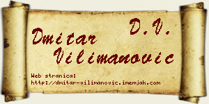 Dmitar Vilimanović vizit kartica